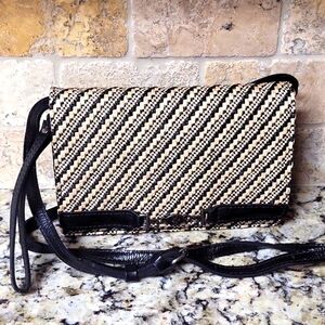 Patricia Nash Woven Raffia Apricale Clutch Crossbody